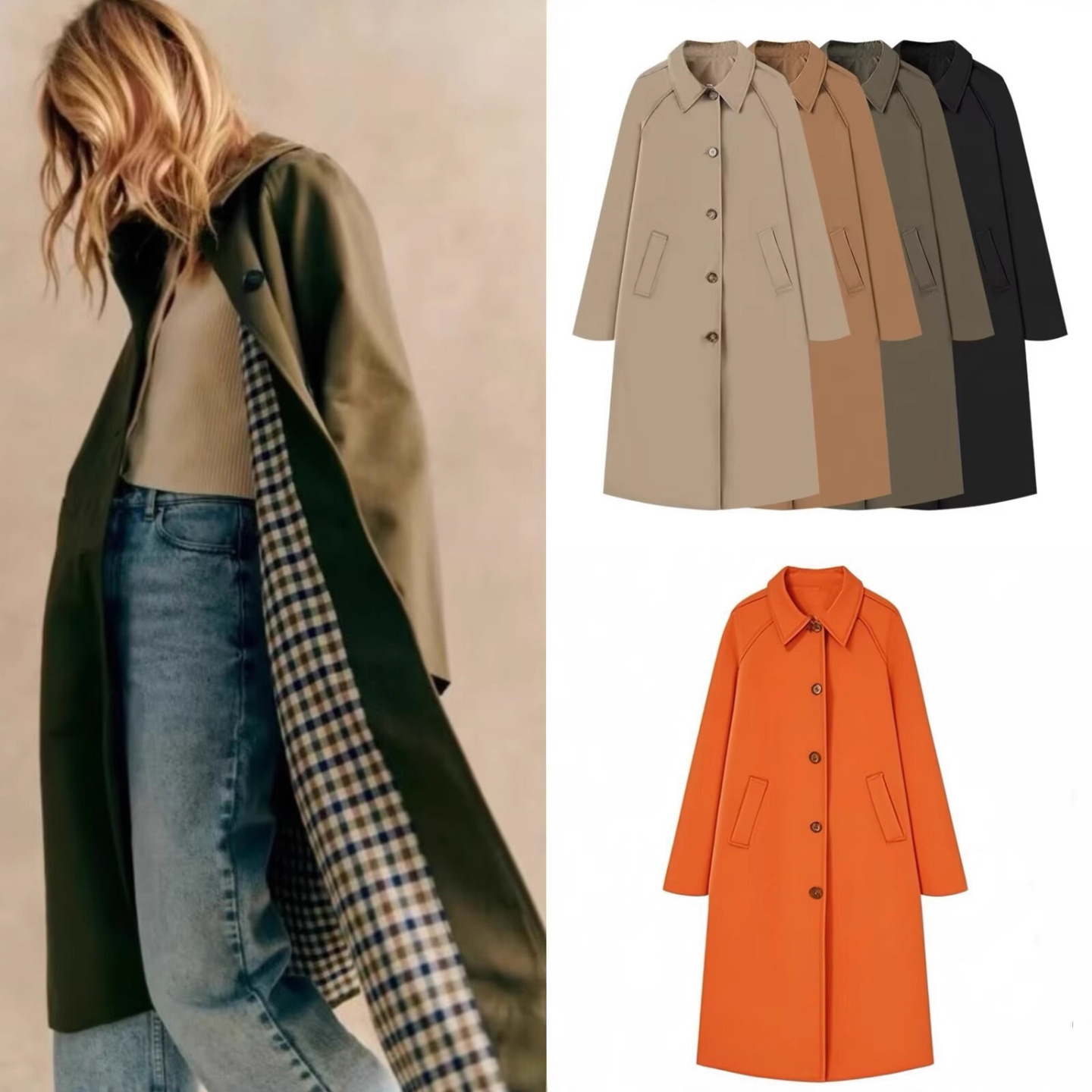 Street Fashion England - Casaco Feminino Longo de Moda, Estilo