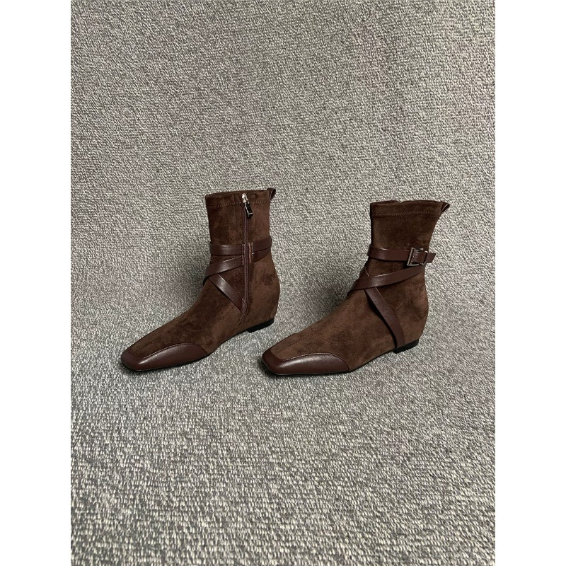 Street Fashion Vintage - Botas de Tornozelo Vintage Francesas Foscas