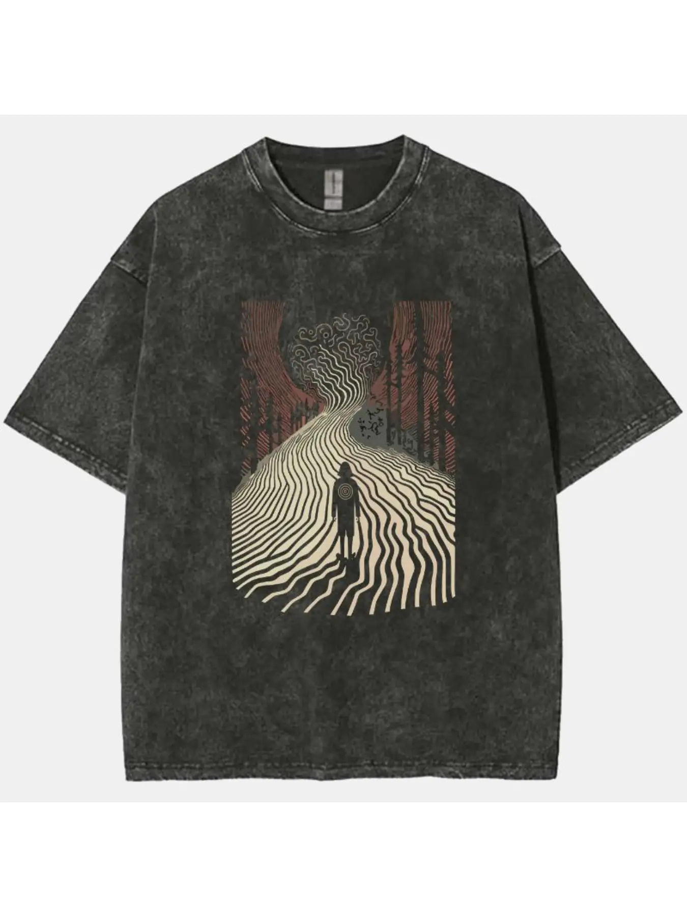 Longline Tee Oversized - Camisetas Vintage Pretas Masculinas e Femininas