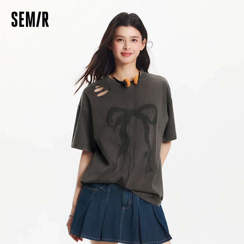 Longline Tee Oversized - Camiseta Feminina Semir Vintage Oversized de