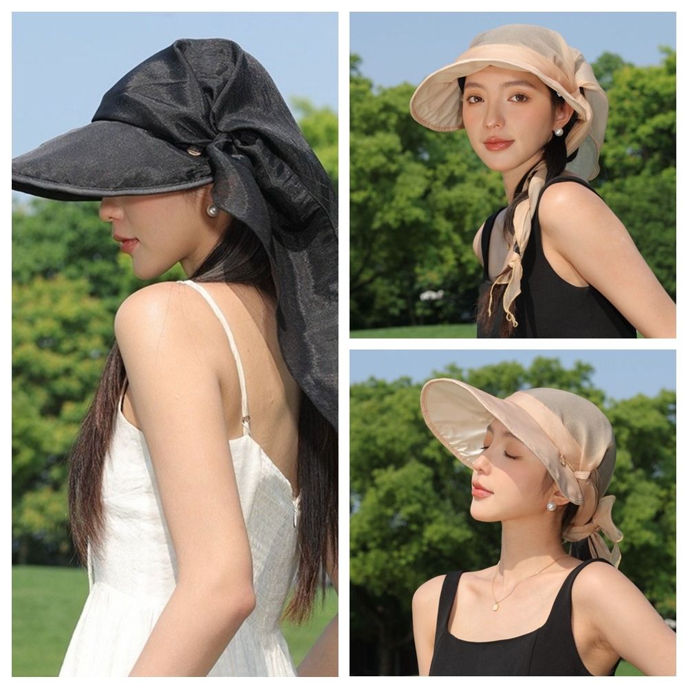 Street Fashion Korean Girl - Boné de Beisebol com Lenço de