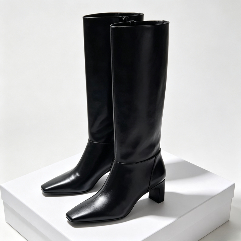 Street Fashion Designers - Botas Femininas de Couro com Salto