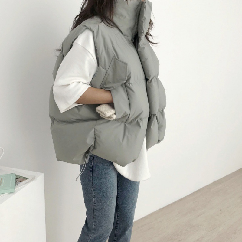 Puffer Vest Padded - Jaqueta feminina acolchoada de algodão 2025