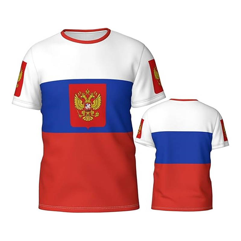 Street Fashion Russia - Bandeira russa impressão 3d camiseta para
