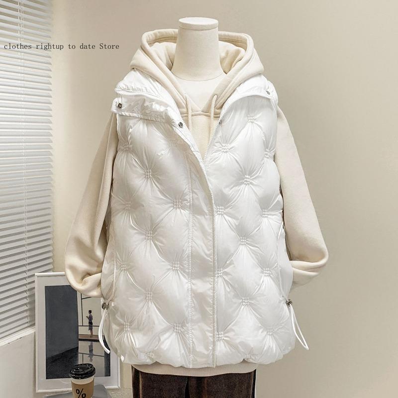 Outono inverno parkas engrossa - Puffer Vest Padded avaliação e preço