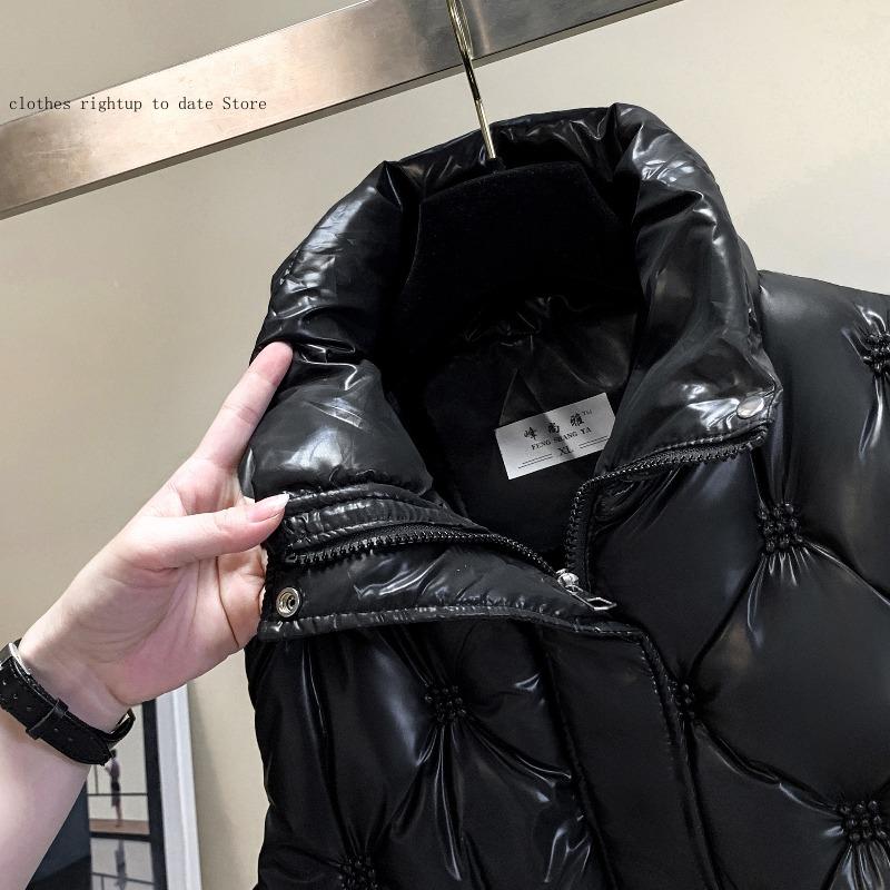 Outono inverno parkas engrossa - Puffer Vest Padded avaliação e preço