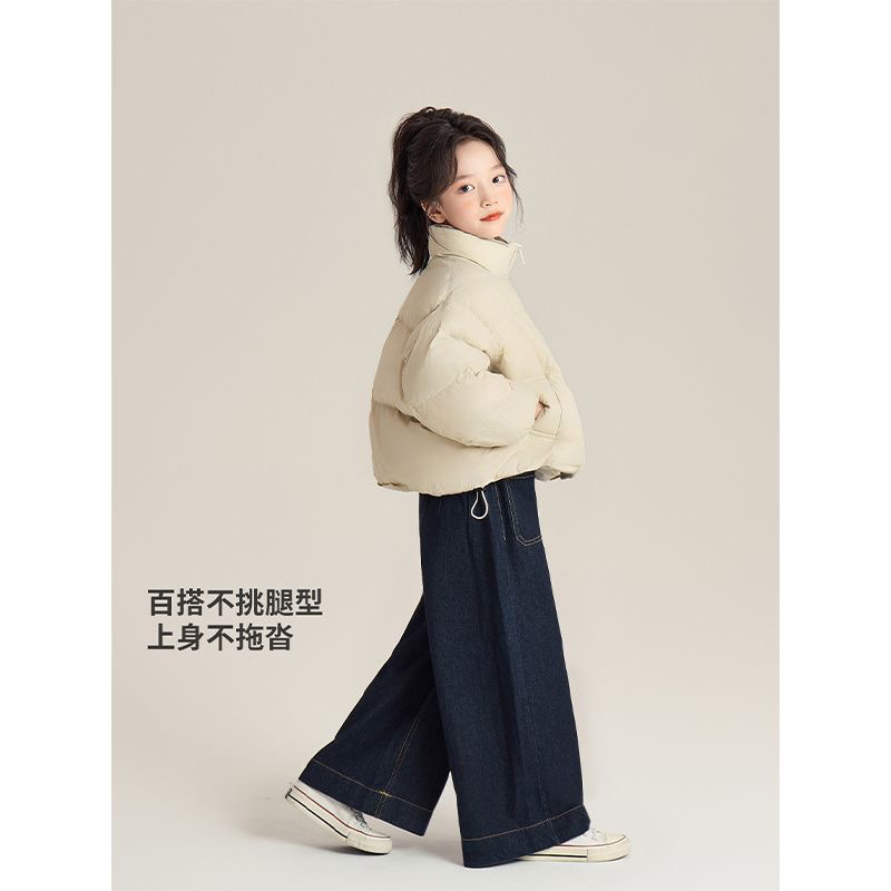 Crianças azul escuro calças de - Street Fashion Korean Girl avaliação e preço