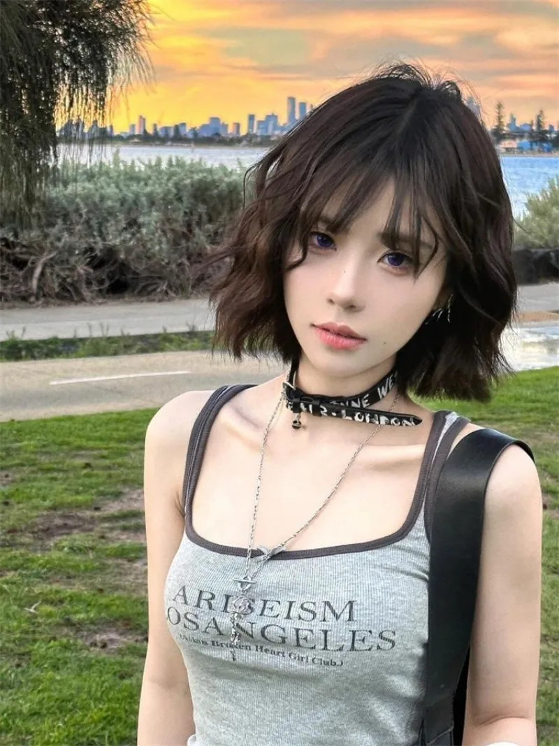 Camisetas Regata Femininas com - Street Fashion Korean Girl avaliação e preço
