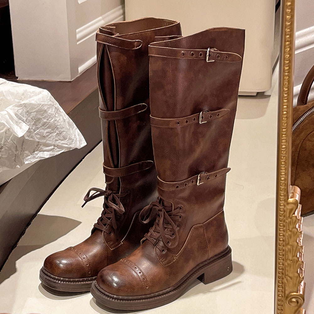 Botas altas de joelho feminina - Street Fashion Vintage avaliação e preço