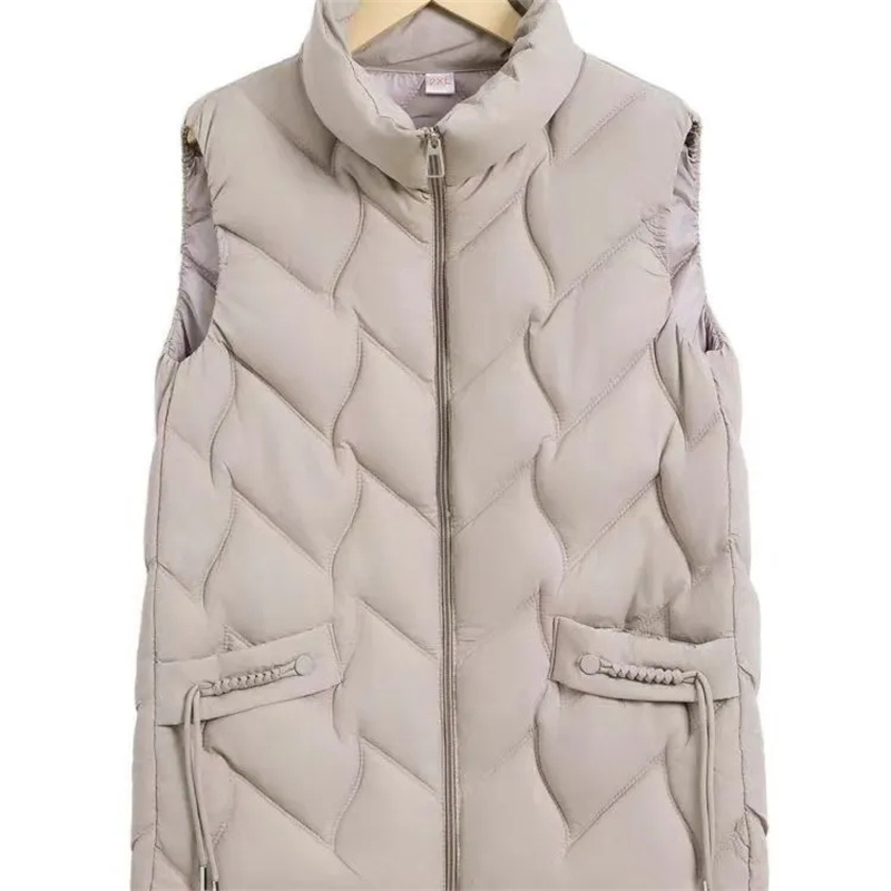 Inverno meia idade mãe algodão - Puffer Vest Padded avaliação e preço