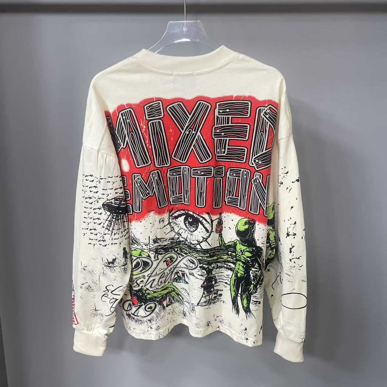 Camiseta de Manga Longa MIXED- - Street Fashion Vintage avaliação e preço