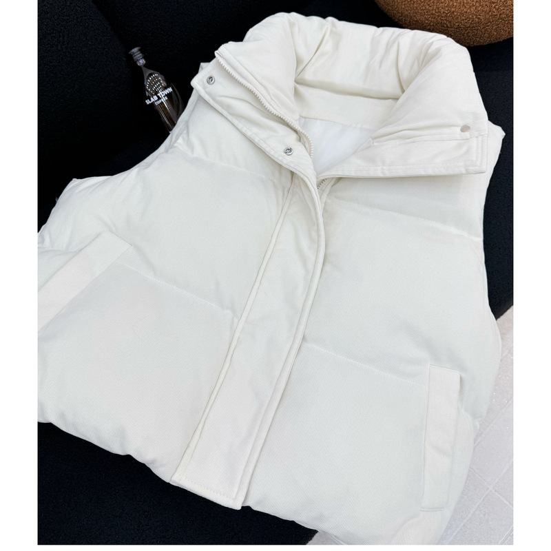 Colete acolchoado feminino com - Puffer Vest Padded avaliação e preço