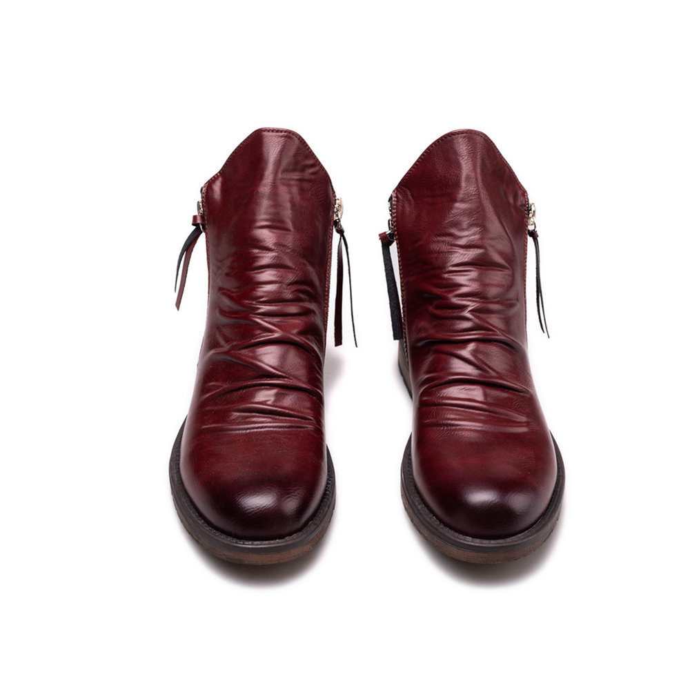 Botas Masculinas de Couro Genu - Street Fashion Vintage avaliação e preço