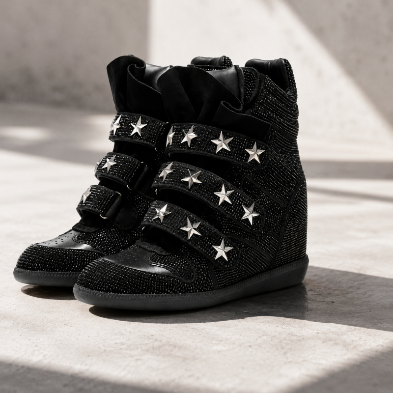 Botas femininas com strass, bo - Street Fashion Walking avaliação e preço