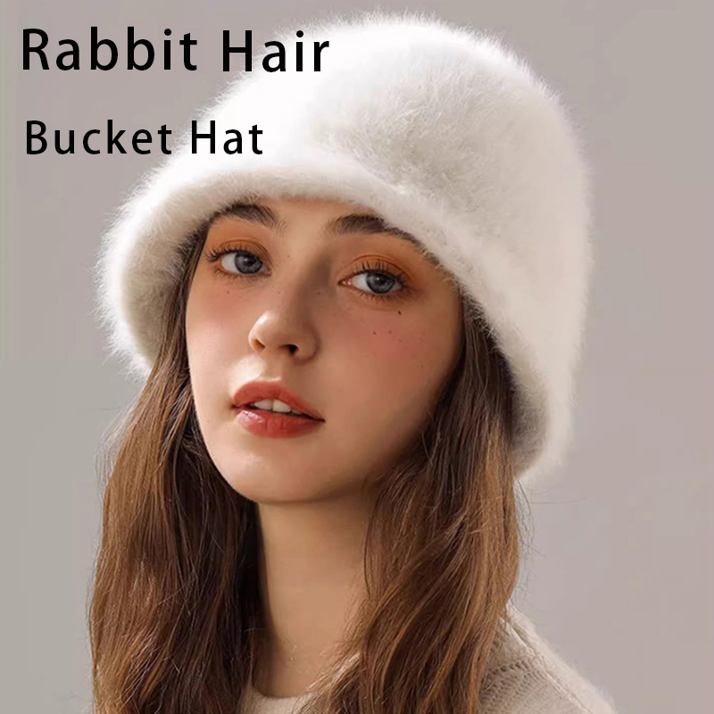 Inverno coelho cabelo balde ch - Street Fashion Russia avaliação e preço