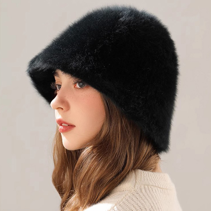 Inverno coelho cabelo balde ch - Street Fashion Russia avaliação e preço