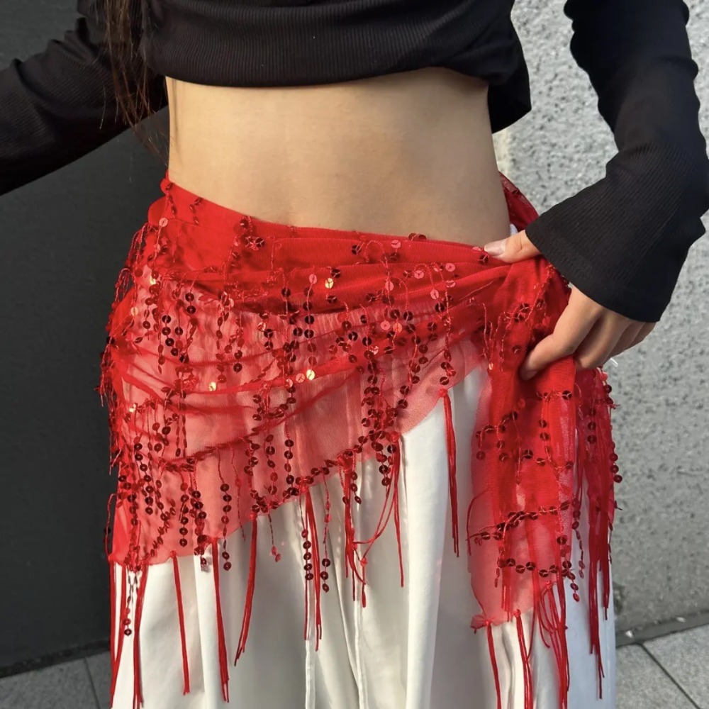 Moda lantejoulas cinto de danç - Street Fashion India avaliação e preço