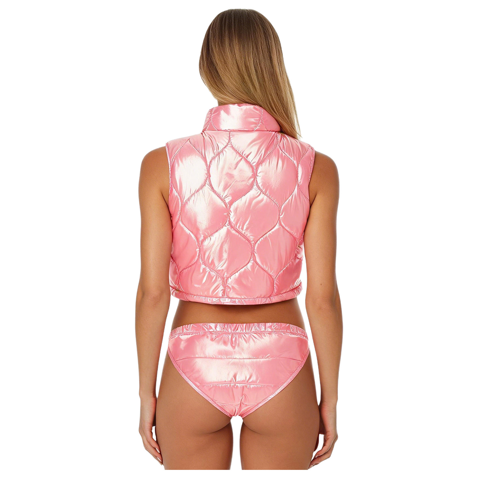 Conjunto Feminino Brilhante Ac - Puffer Vest Padded avaliação e preço