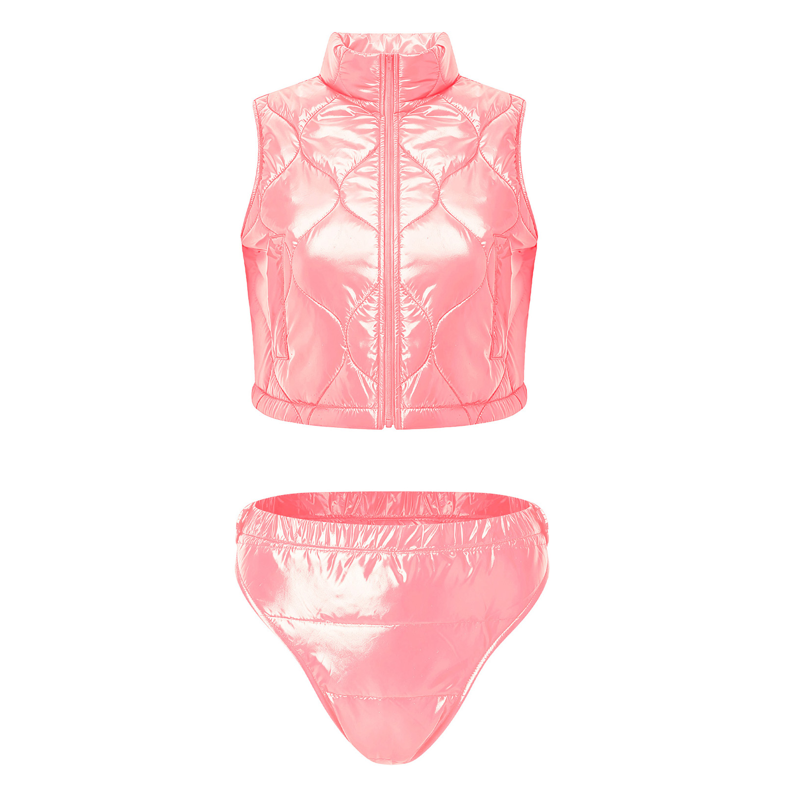 Conjunto Feminino Brilhante Ac - Puffer Vest Padded avaliação e preço