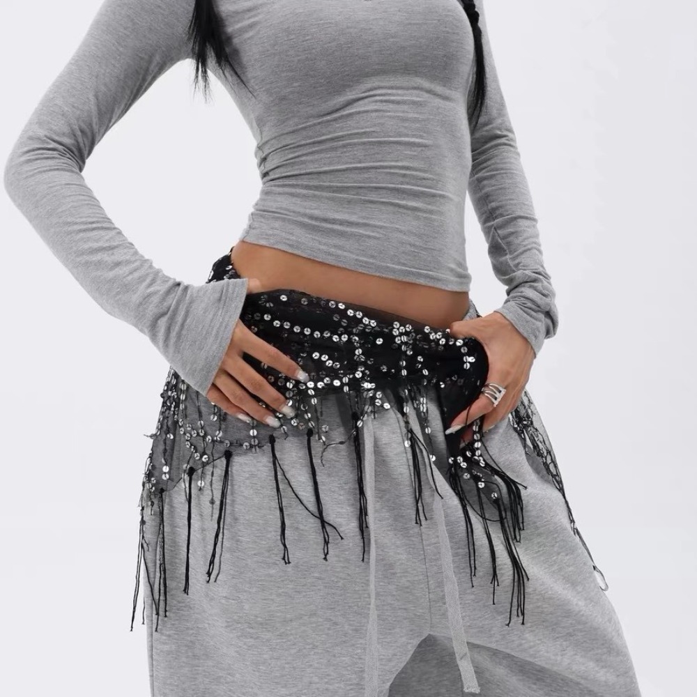 Moda lantejoulas cinto de danç - Street Fashion India avaliação e preço
