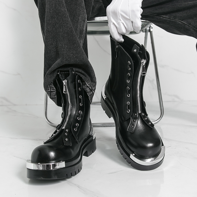 Botas de sola grossa masculina - Street Fashion Walking avaliação e preço