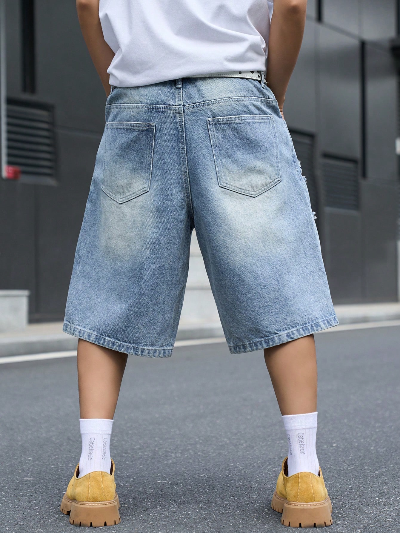 Bermuda Jeans Masculina Solta, - Street Fashion Baggy avaliação e preço