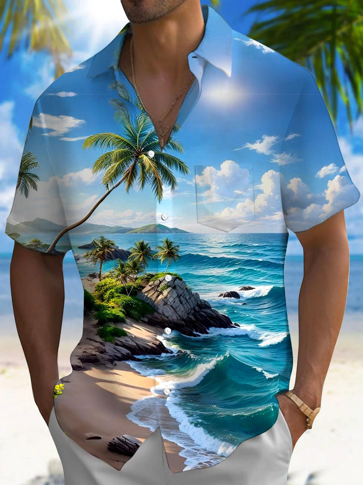 Nova Camisa de Botão de Manga  - Street Fashion Walking avaliação e preço